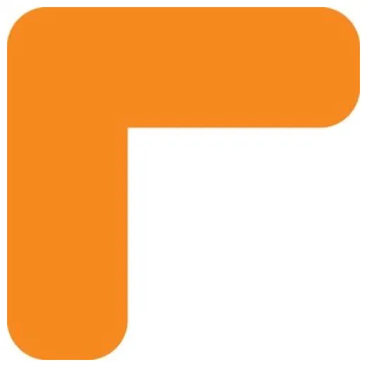 Accuform PTE208OR 6"" x 2"" Durable Marking Shape: Corner Orange Rounded