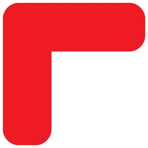 Accuform PTE210RD 6"" x 3"" Durable Marking Shape: Corner Red Rounded