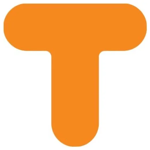 Accuform PTE212OR 6"" x 6"" x 3"" Durable Marking Shape: T-Corner Rounded Orange