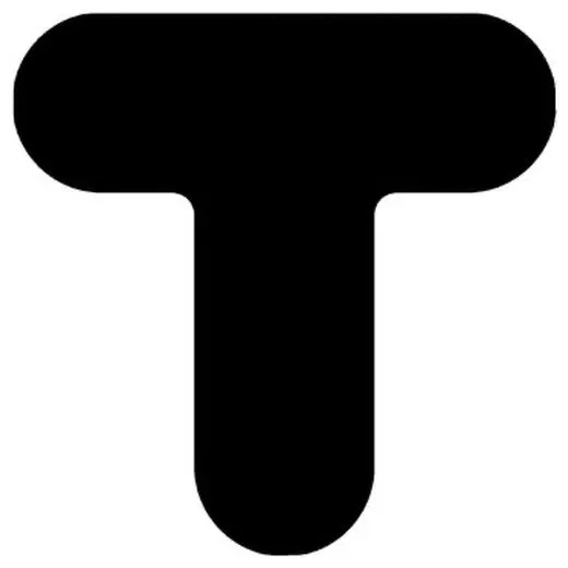 Accuform PTE214BK 8"" x 6"" x 2"" Durable Marking Shape: T-Corner Rounded Black