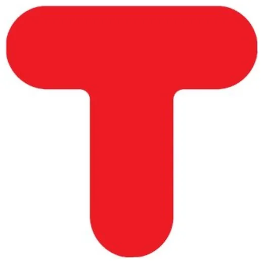 Accuform PTE214RD 8"" x 6"" x 2"" Durable Marking Shape: T-Corner Rounded Red