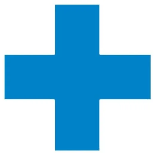 Accuform PTE216BU 6"" x 6"" x 2"" Durable Marking Shape: Quad Corner Blue