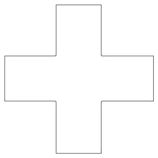 Accuform PTE216WT 6"" x 6"" x 2"" Durable Marking Shape: Quad Corner White