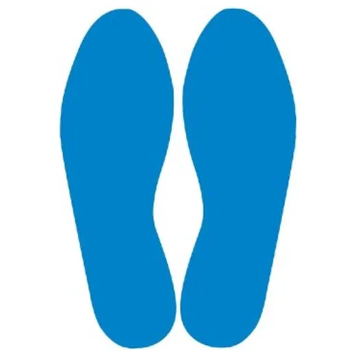 Accuform PTE222BU Durable Marking Shape: Footprints Blue
