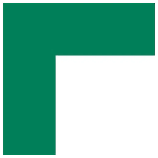 Accuform PTE226GN 6"" x 3"" Durable Marking Shape: Corner Green