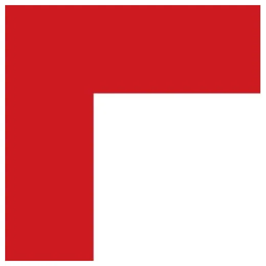 Accuform PTE226RD 6"" x 3"" Durable Marking Shape: Corner Red