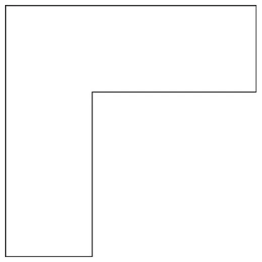 Accuform PTE226WT 6"" x 3"" Durable Marking Shape: Corner White Square