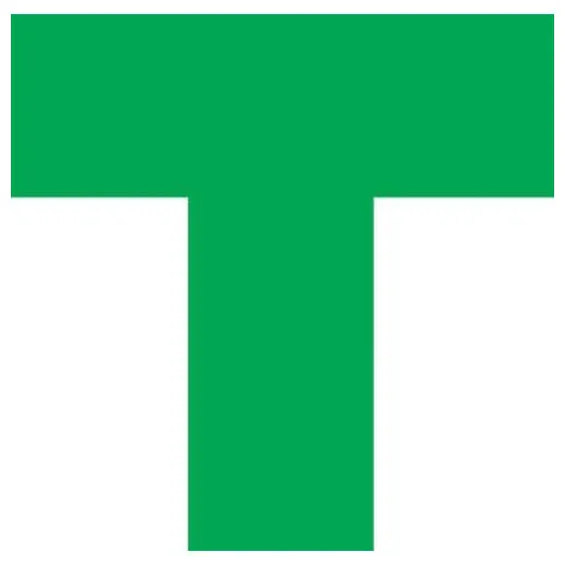 Accuform PTE228GN 6"" x 6"" x 3"" Durable Marking Shape: T-Corner Rounded Green