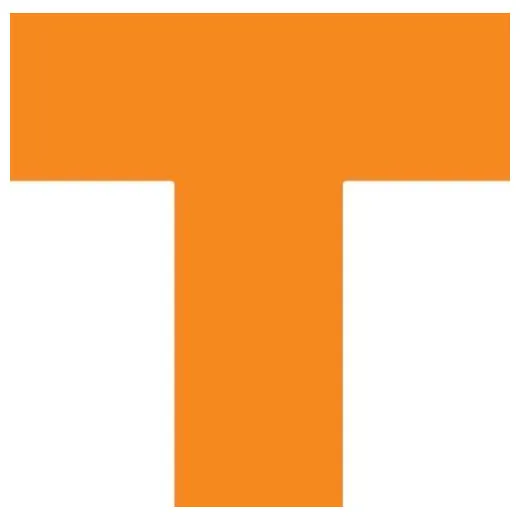Accuform PTE228OR 6"" x 6"" x 3"" Durable Marking Shape: T-Corner Rounded Orange