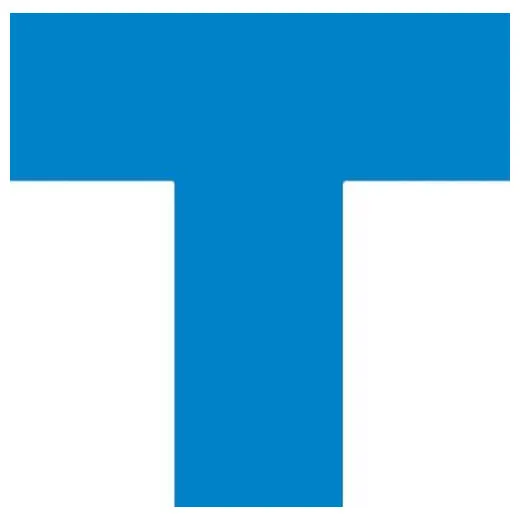 Accuform PTE230BU 8"" x 6"" x 2"" Durable Marking Shape: T-Corner Rounded Blue
