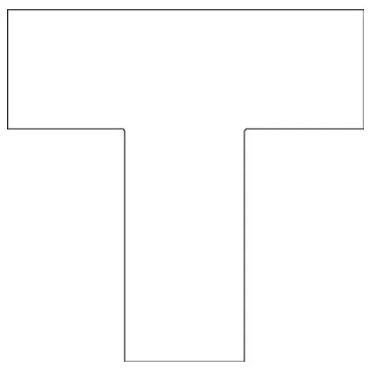 Accuform PTE230WT 8"" x 6"" x 2"" Durable Marking Shape: T-Corner Rounded White
