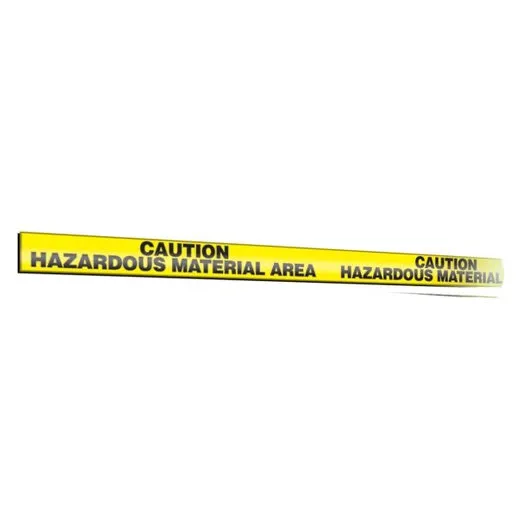 Accuform PTM414 2"" x 54-ft Message Marking Tape: Caution Hazardous Material Area