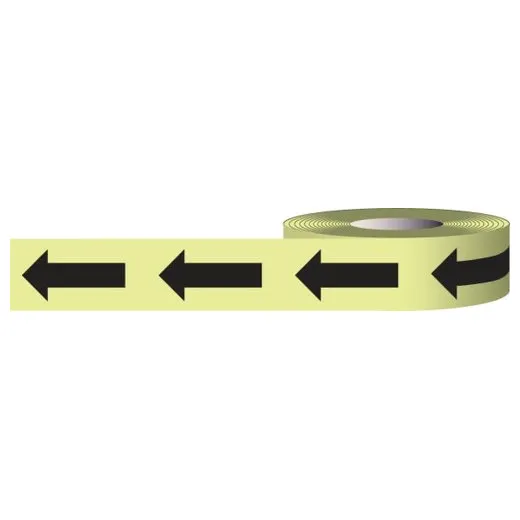Accuform PTM931 2"" x 15-ft Glow-in-the-Dark Tape: Arrow Pattern
