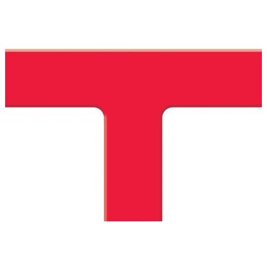 Accuform PTP207RD 6"" x 6"" Tough-Mark Heavy-Duty Floor Marking Shape: T-Corner