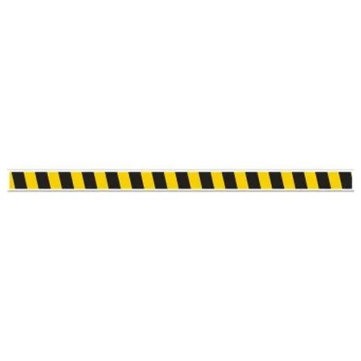 Accuform PTP210 3"" x 48"" Tough-Mark Heavy-Duty Printed Message Strip Yellow / Black Stripe