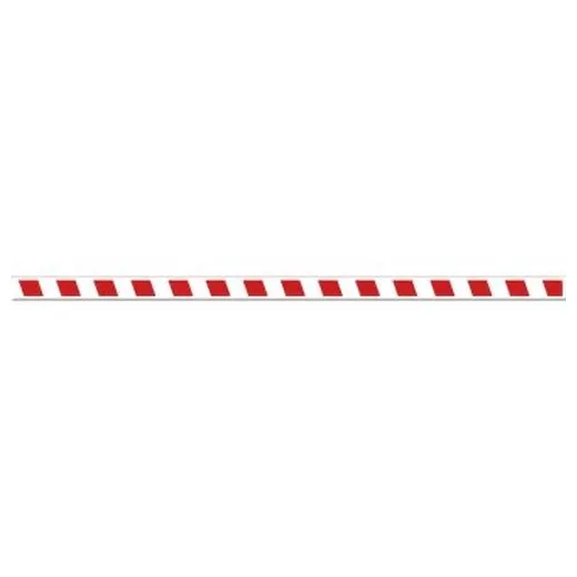 Accuform PTP214 2"" x 48"" Tough-Mark Heavy-Duty Printed Message Strip Red / White Stripe