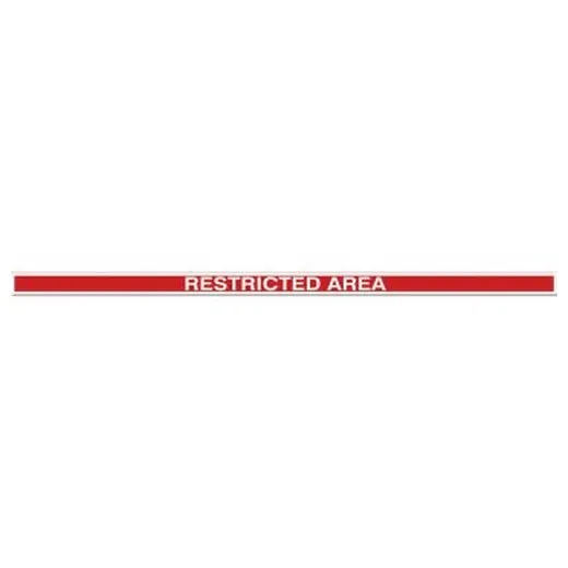Accuform PTP217 2"" x 48"" Tough-Mark Heavy-Duty Printed Message Strip Restricted Area