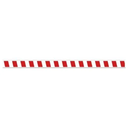 Accuform PTP220 3"" x 48"" Tough-Mark Heavy-Duty Printed Message Strip Red / White Stripe