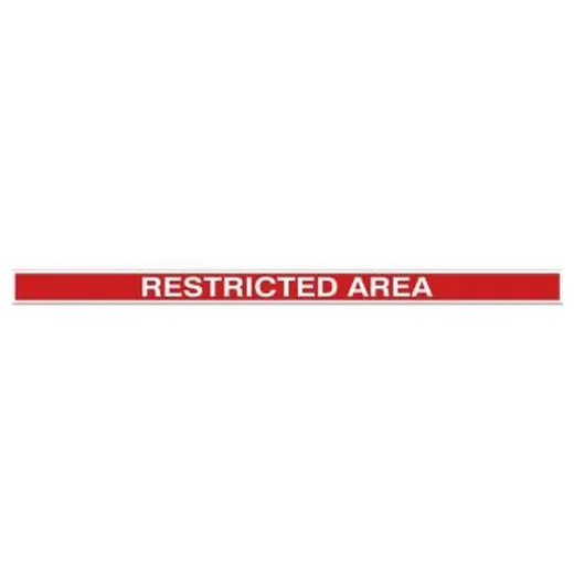Accuform PTP223 3"" x 48"" Tough-Mark Heavy-Duty Printed Message Strip Restricted Area