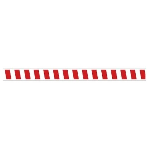Accuform PTP227 4"" x 48"" Tough-Mark Heavy-Duty Printed Message Strip Red / White Stripe