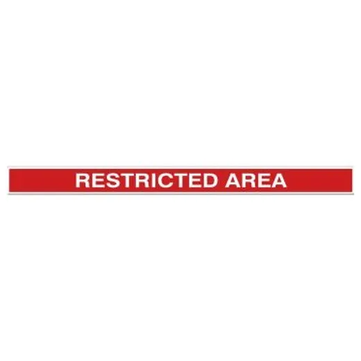 Accuform PTP230 4"" x 48"" Tough-Mark Heavy-Duty Printed Message Strip Restricted Area