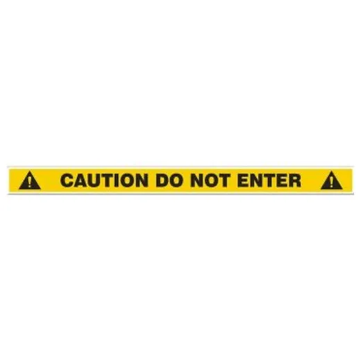 Accuform PTP233 4"" x 48"" Tough-Mark Heavy-Duty Printed Message Strip Caution do Not Enter