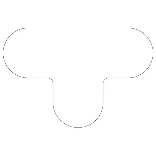 Accuform PTS658WT 8"" x 12"" Slip-Gard Shape White
