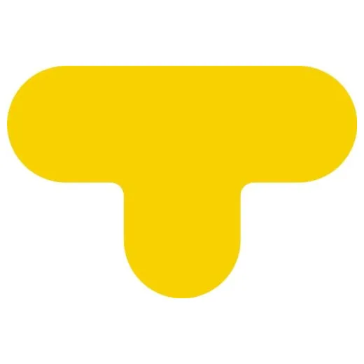 Accuform PTS658YL 8"" x 12"" Slip-Gard Shape Yellow