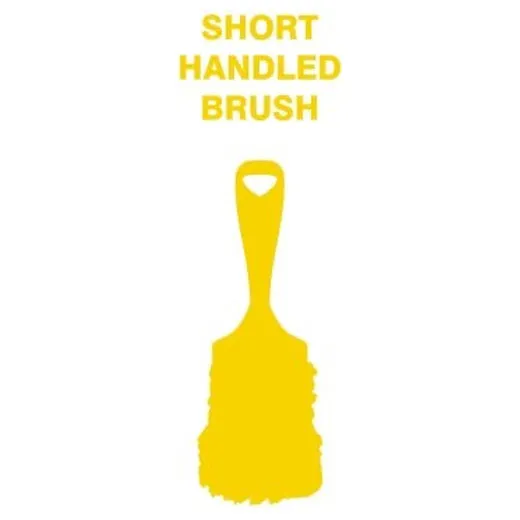 Accuform PVR300YL Yellow Tool Shadow: Brushes, Short Handled, Stiff