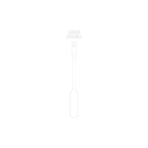 Accuform PVR302WT White Tool Shadow: Brushes, Long Handled, Stiff