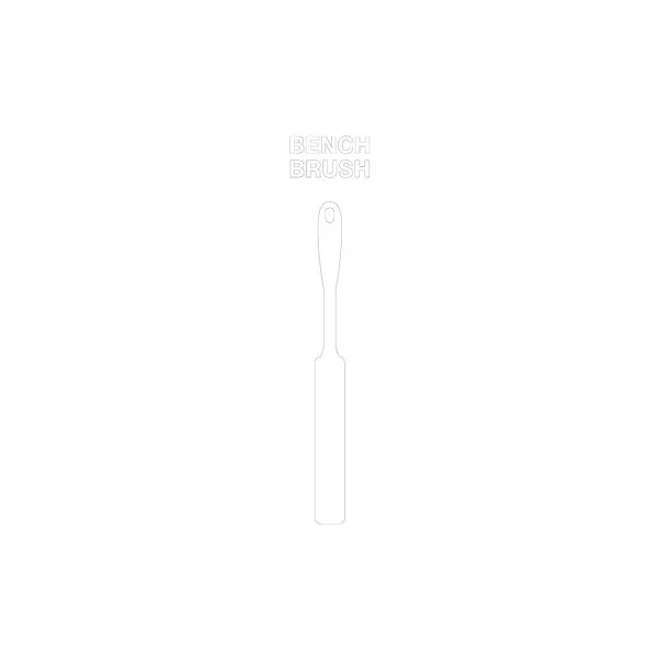 Accuform PVR303WT White Tool Shadow: Brushes, Bench, Soft