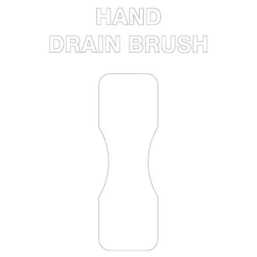 Accuform PVR312WT White Tool Shadow: Brushes, Hand Scrub, Stiff/Flared