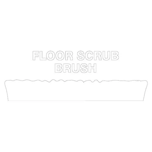 Accuform PVR323WT White Tool Shadow: Broom Heads, Deck Scrub, Stiff