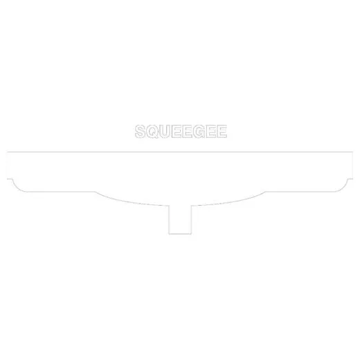 Accuform PVR330WT White Tool Shadow: Squeegee Heads, Double Blade - 20""