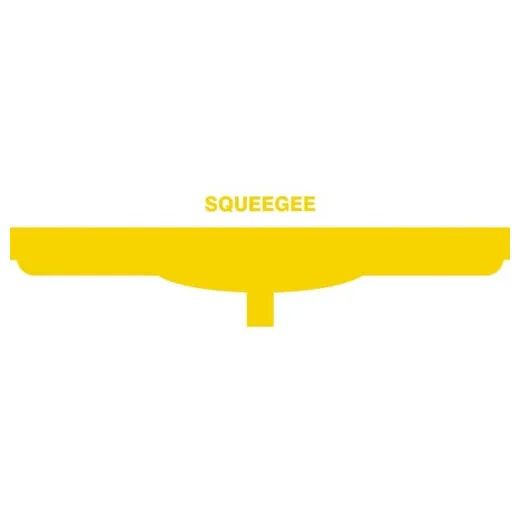 Accuform PVR333YL Yellow Tool Shadow: Squeegee Heads, Double Blade - 24""