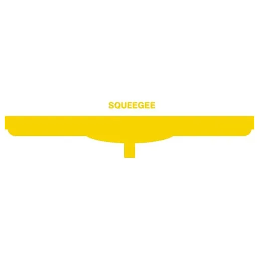 Accuform PVR336YL Yellow Tool Shadow: Squeegee Heads, Double Blade - 28""