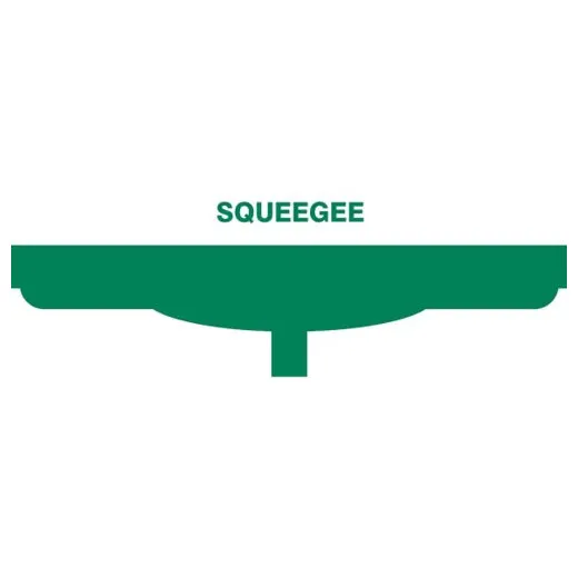 Accuform PVR337GN Green Tool Shadow: Squeegee Heads, Single Blade - 20""