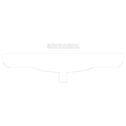 Accuform PVR337WT White Tool Shadow: Squeegee Heads, Single Blade - 20""
