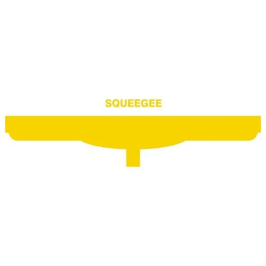 Accuform PVR338YL Yellow Tool Shadow: Squeegee Heads, Single Blade - 24""