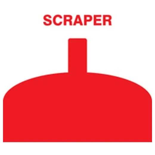 Accuform PVR371RD Red Tool Shadow: Scrapers, Floor Nylon Blade