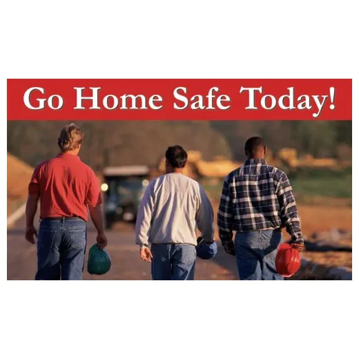 Accuform PWG201 28"" x 48"" Wall-Wrap Wall Graphics: Go Home Safe Today, Standard Material