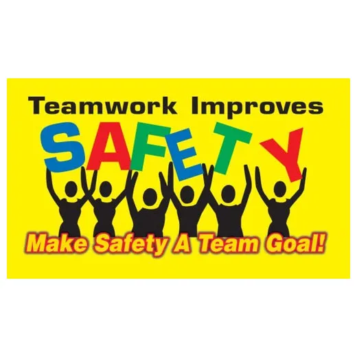 Accuform PWG204 28"" x 48"" Wall-Wrap Wall Graphics: Teamwork Improves Safety - Make Safety A Team Goal, Standard Material