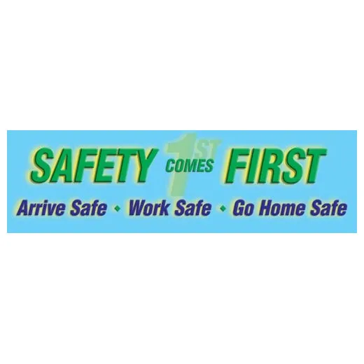 Accuform PWG205 28"" x 96"" Wall-Wrap Wall Graphics: Safety Comes First - Arrive Safe - Work Safe - Go Home Safe, Standard Material