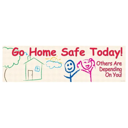 Accuform PWG207 28"" x 96"" Wall-Wrap Wall Graphics: Go Home Safe Today - Others Are Depending On You, Standard Material