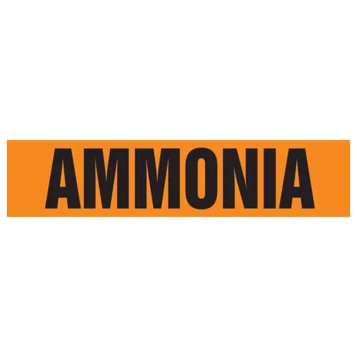 Accuform RPK135SSH Self Stick - 8"" to 10"" OD ASME (ANSI) Pipe Marker: Ammonia