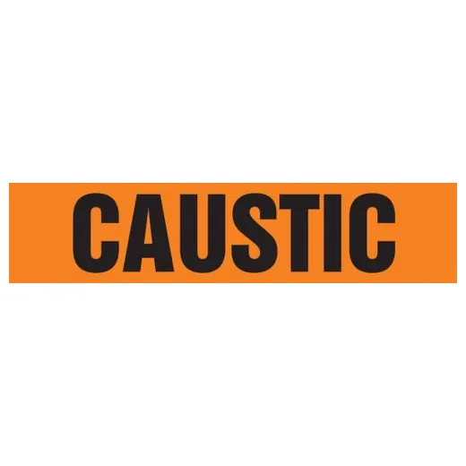 Accuform RPK183SSH Self Stick - 8"" to 10"" OD ASME (ANSI) Pipe Marker: Caustic