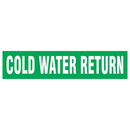Accuform RPK221SSH Self Stick - 8"" to 10"" OD ASME (ANSI) Pipe Marker: Cold Water Return