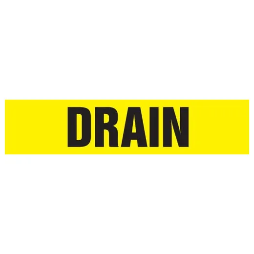Accuform RPK293SSH Self Stick - 8"" to 10"" OD ASME (ANSI) Pipe Marker: Drain