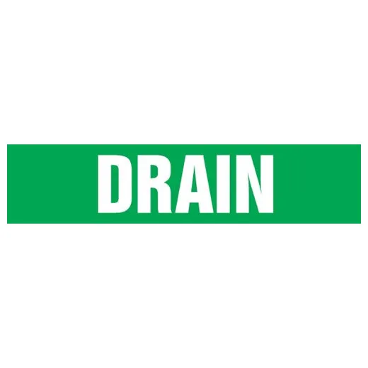 Accuform RPK295SSH Self Stick - 8"" to 10"" OD ASME (ANSI) Pipe Marker: Drain