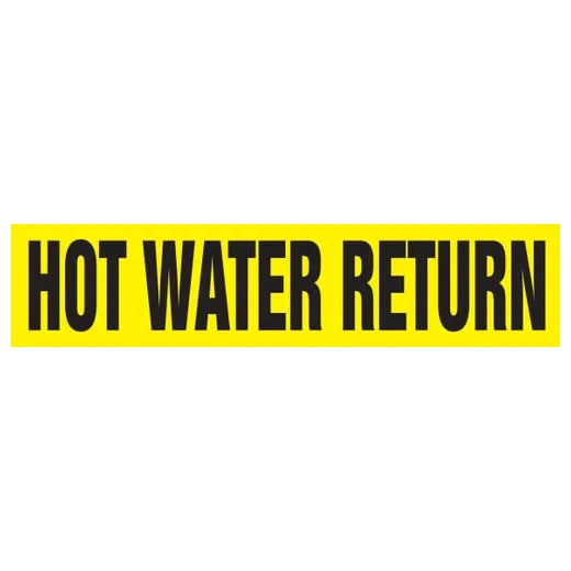 Accuform RPK427SSH Self Stick - 8"" to 10"" OD ASME (ANSI) Pipe Marker: Hot Water Return